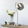 All The Rages Elegant Designs Half Moon Table Lamp, Brushed Nickel LT1061-BSN